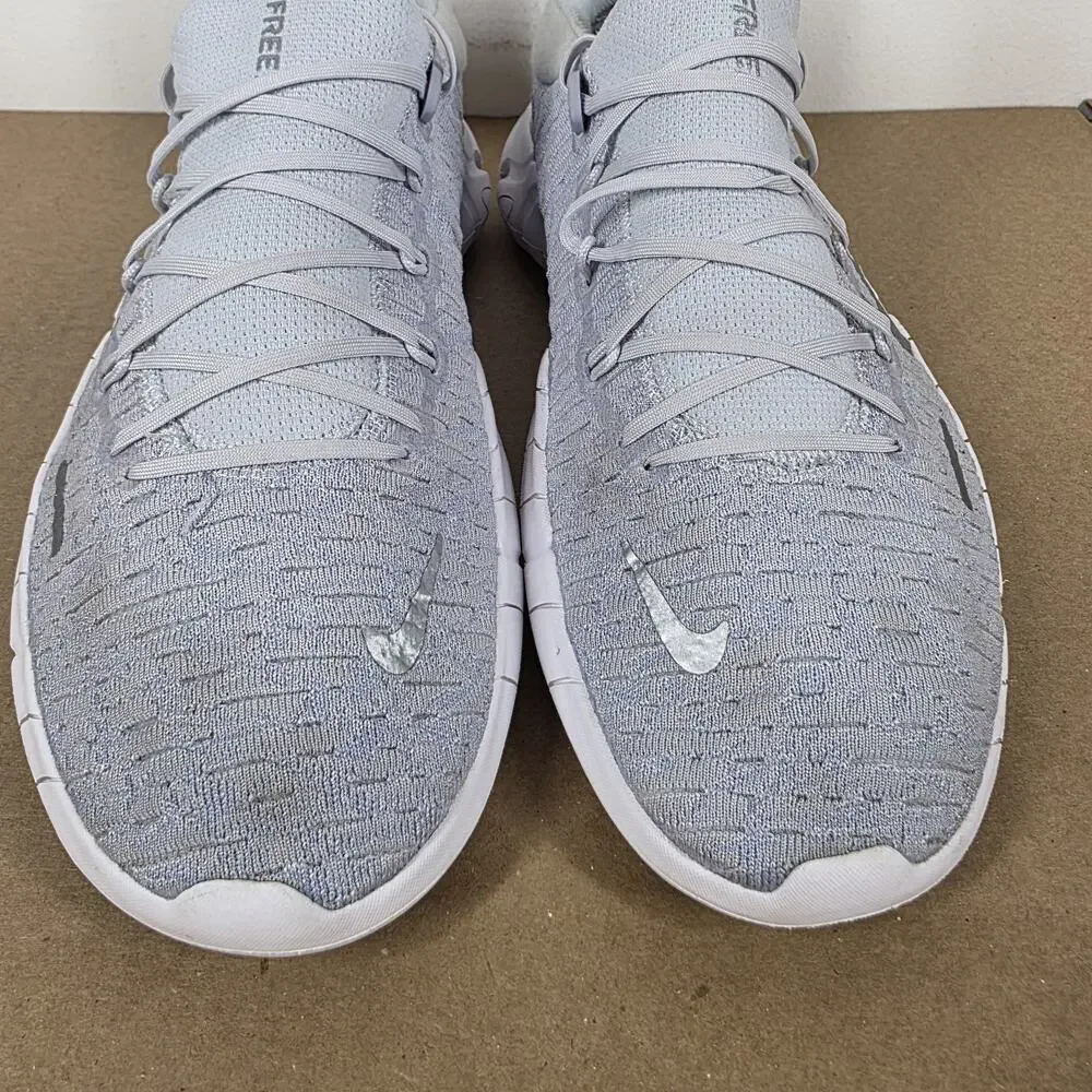 Nike Free Rn 5.0 Pure Platinum Womens Gray Silver White Size 10 Running Shoes